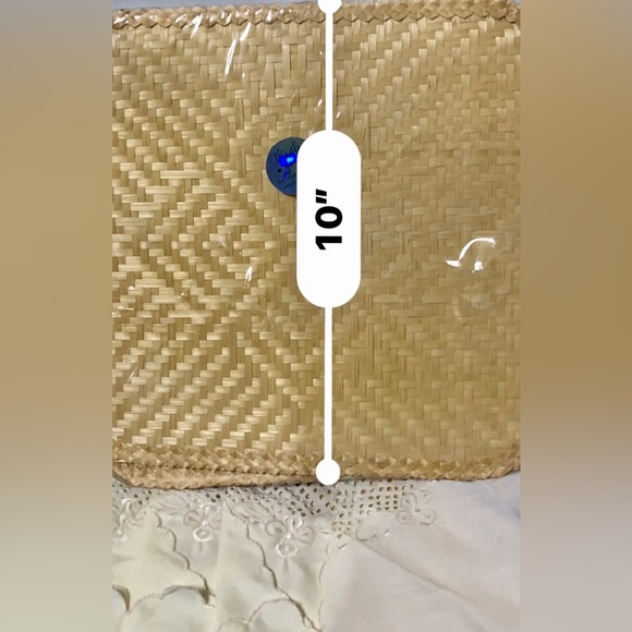 ♥️Juego de tapetes para mesa de 5,Echo a mano de palma natural y caracoles♥️#CAM - Picture 9 of 14